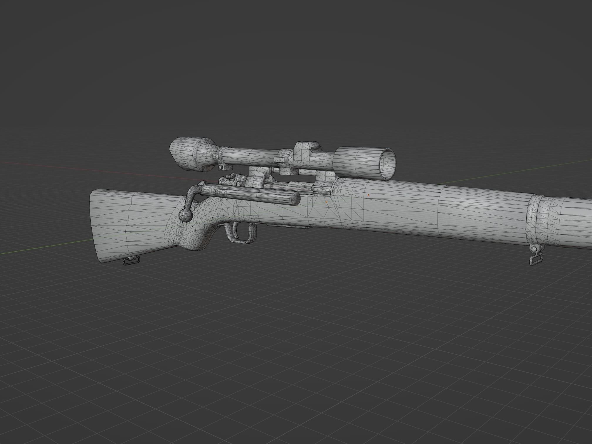 Springfield M1903 A4  Low-poly 3D model_9