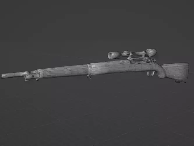 Springfield M1903 A4  Low-poly 3D model