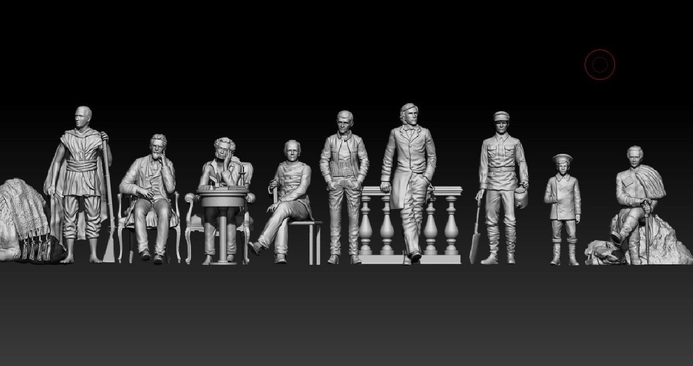 Russian writer poet Victor Sosnora 3D print model_9