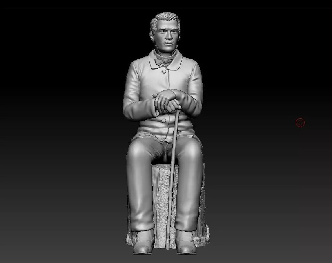 Russian writer poet Leo Tolstoy 3D print model