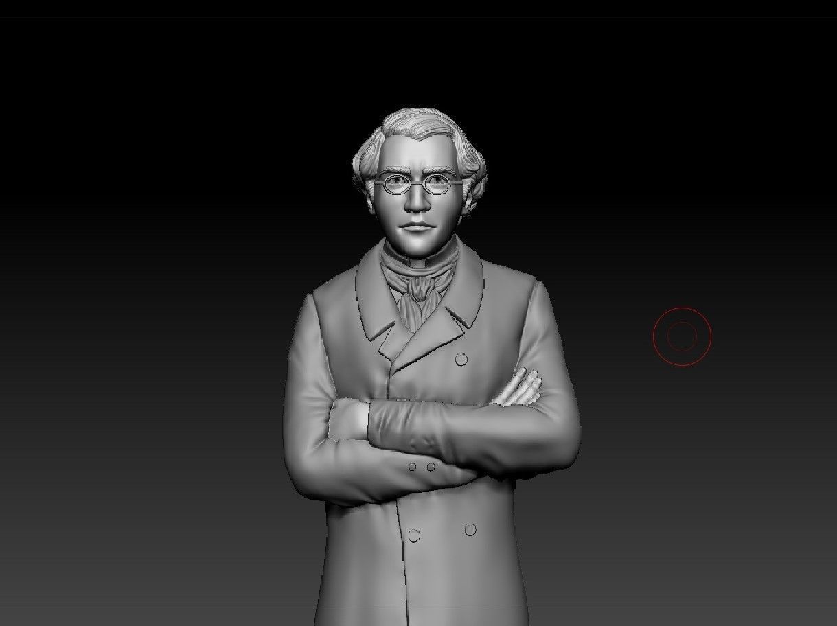 Russian writer poet Ivan Turgenev 3D print model_2