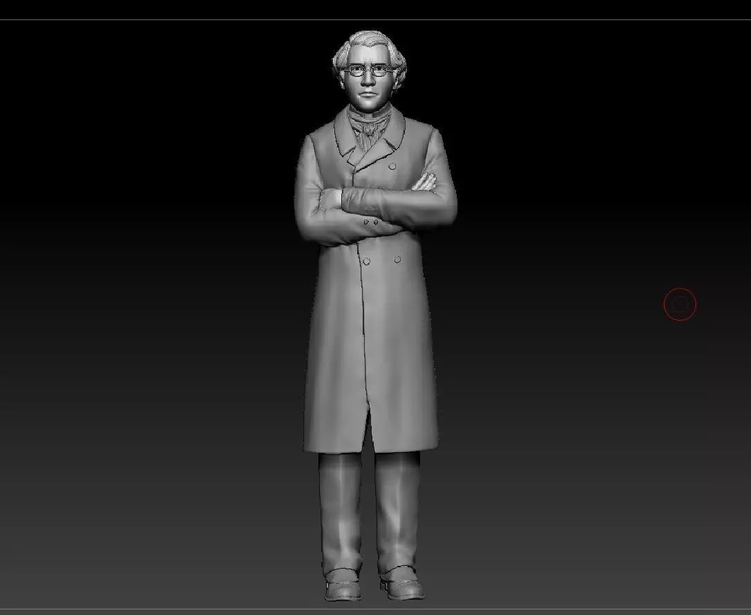 Russian writer poet Ivan Turgenev 3D print model_0