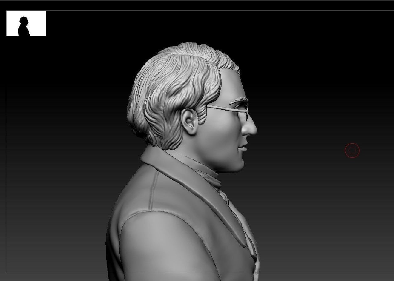 Russian writer poet Ivan Turgenev 3D print model_4