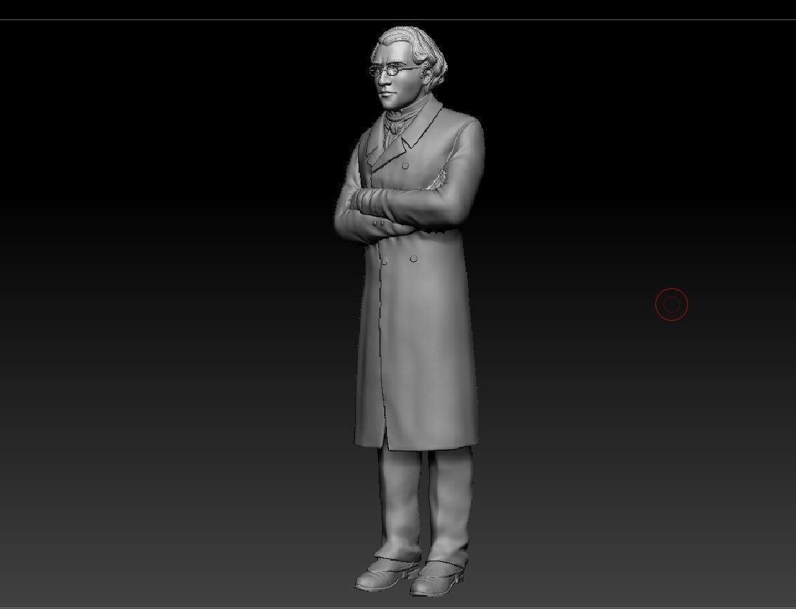 Russian writer poet Ivan Turgenev 3D print model_1