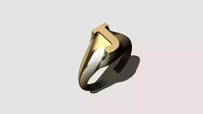 Size M ladies signet ring J