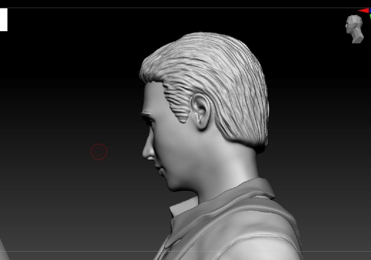 Russian writer poet Velimir Khlebnikov 3D print model_4