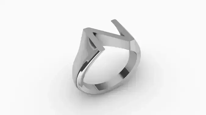 Size M ladies signet ring N