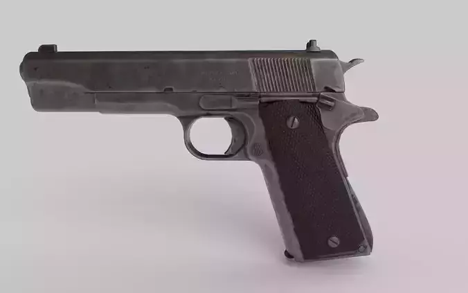 M1911 Pistol Low-Poly 3D Model Low-poly 3D model