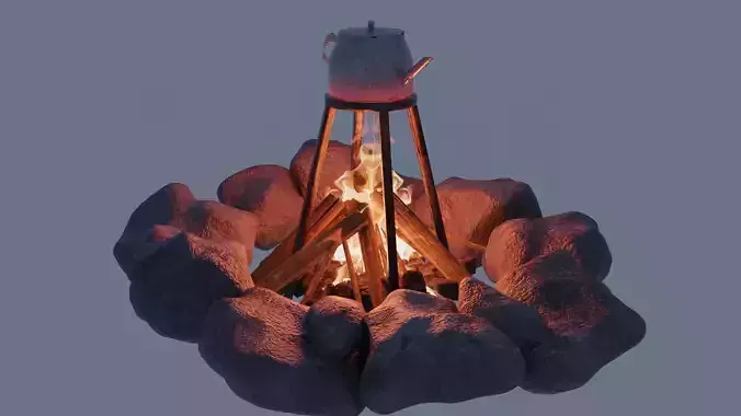 Campfire and Teapot