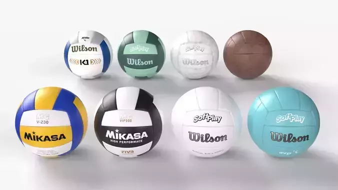 Collection of best Volleyball balls 3D model