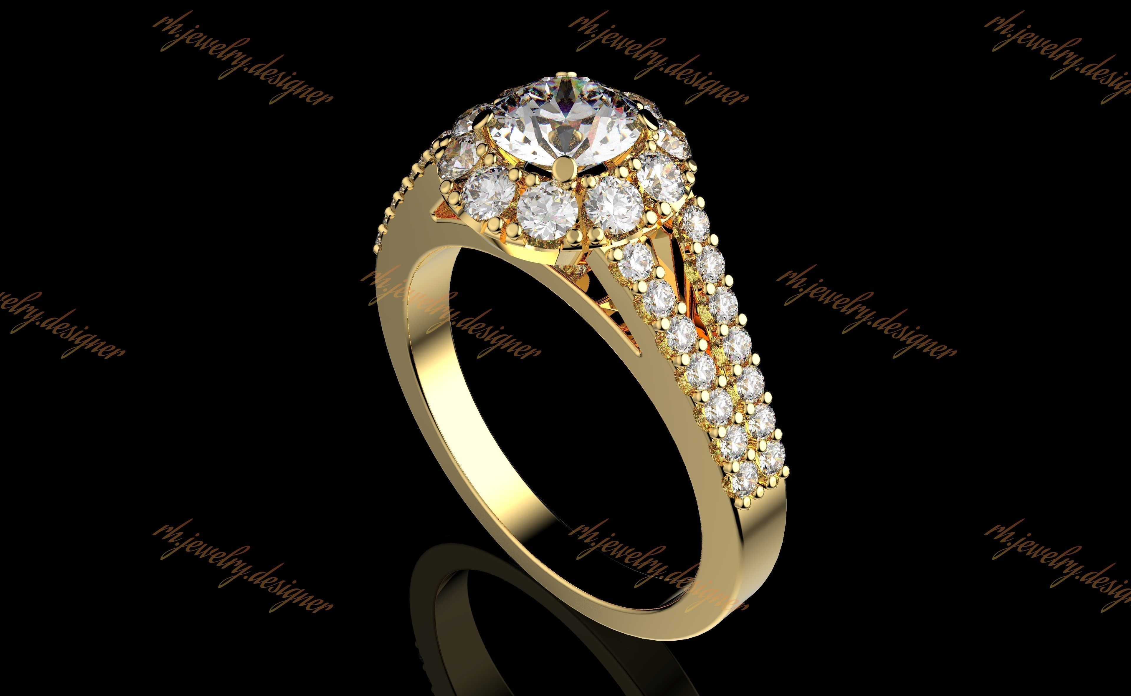 Gold N1057 3D print model_3