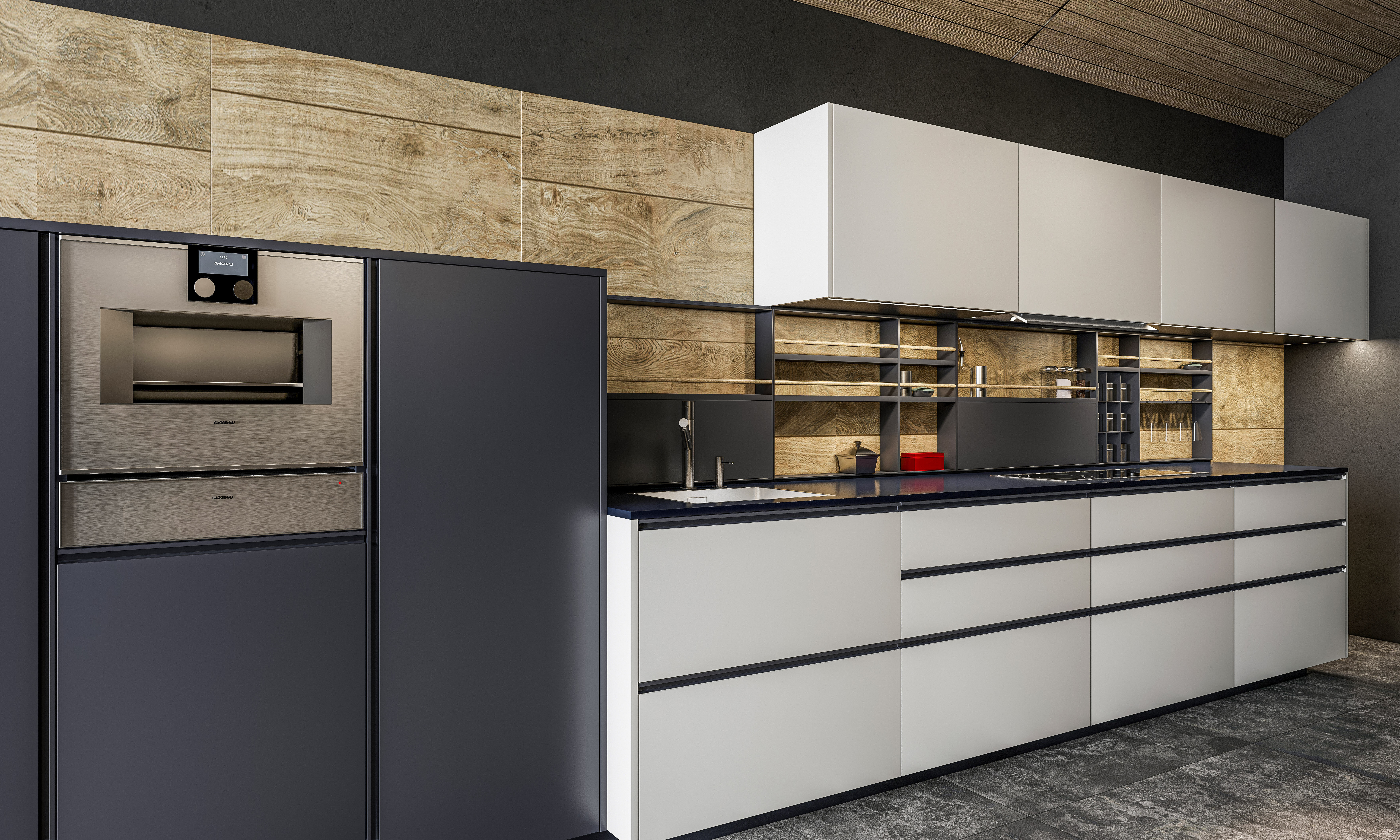 Kitchen Modern interior 0022 3D model_11