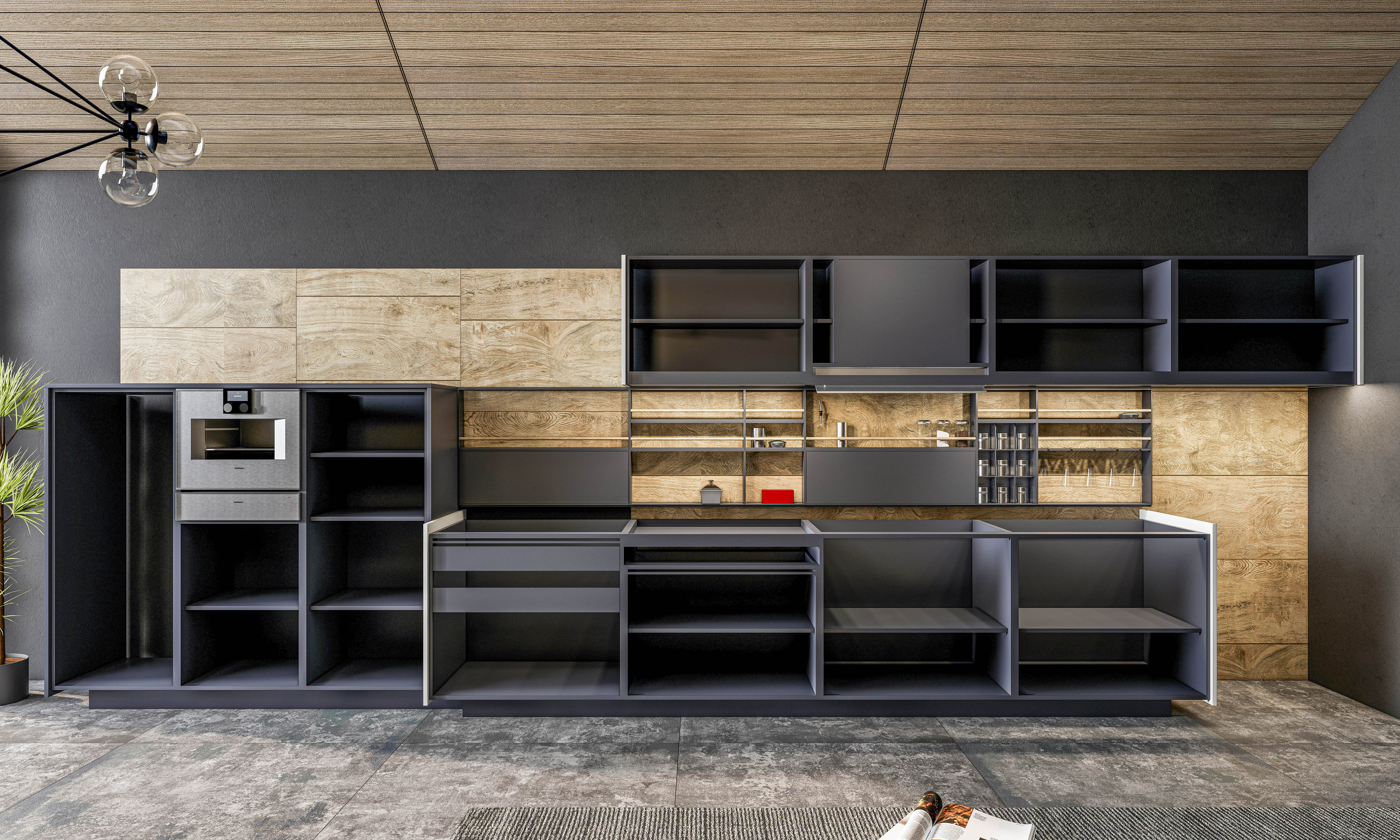 Kitchen Modern interior 0022 3D model_10