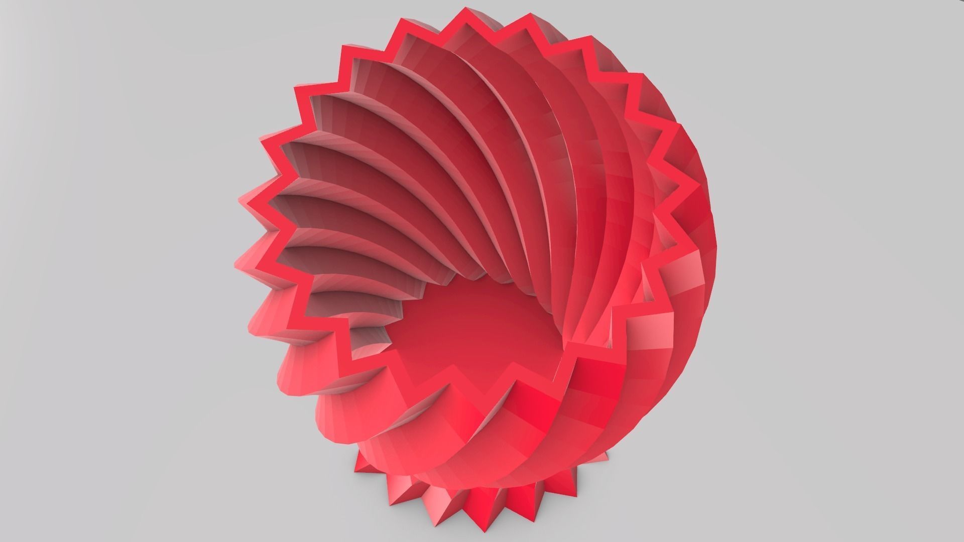 Zigzag wavy Vases 3D print model_36