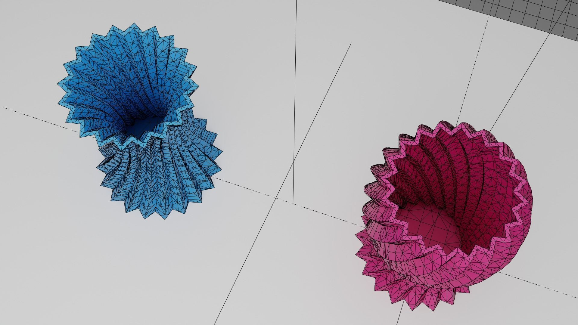 Zigzag wavy Vases 3D print model_17