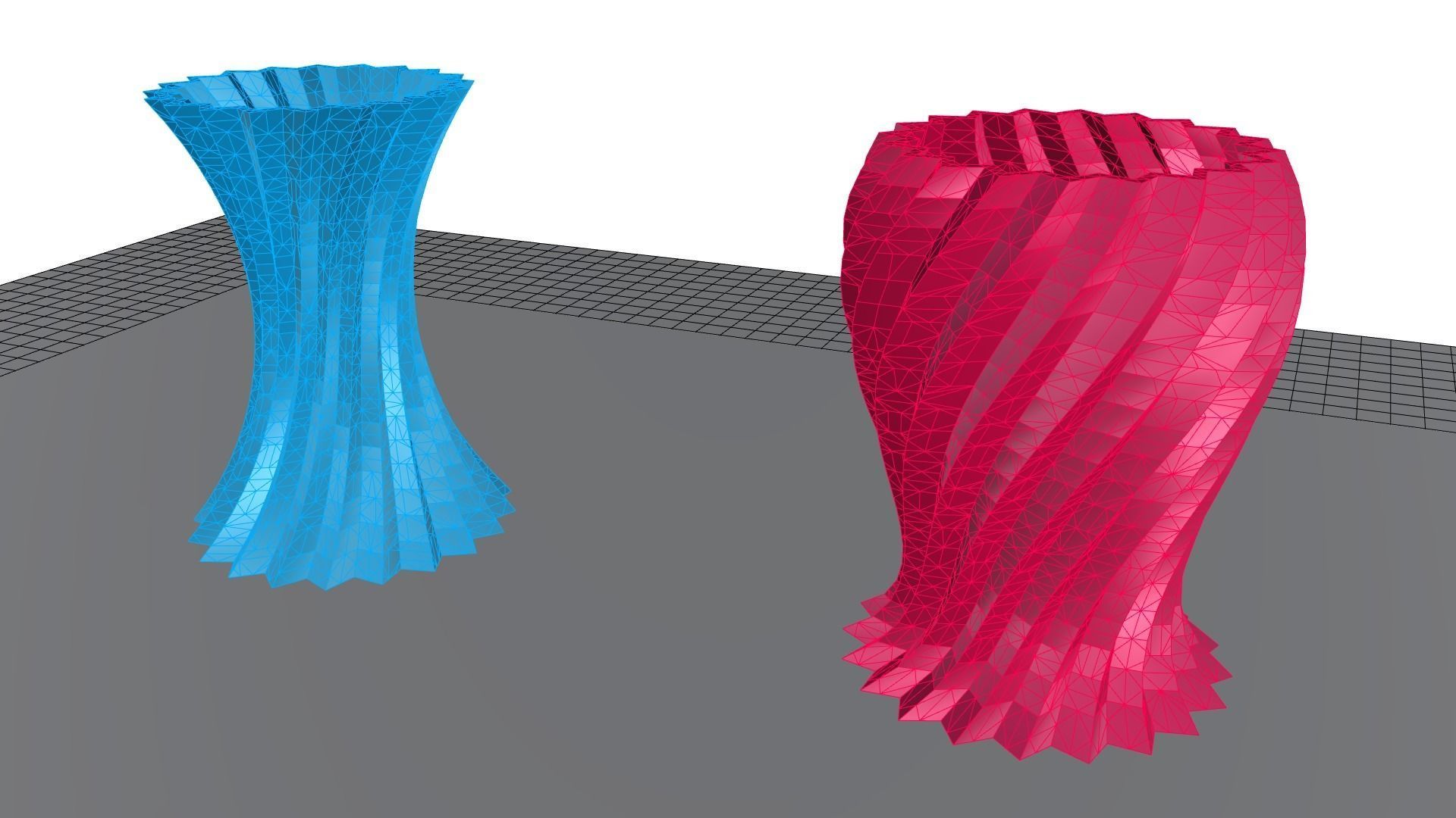 Zigzag wavy Vases 3D print model_27