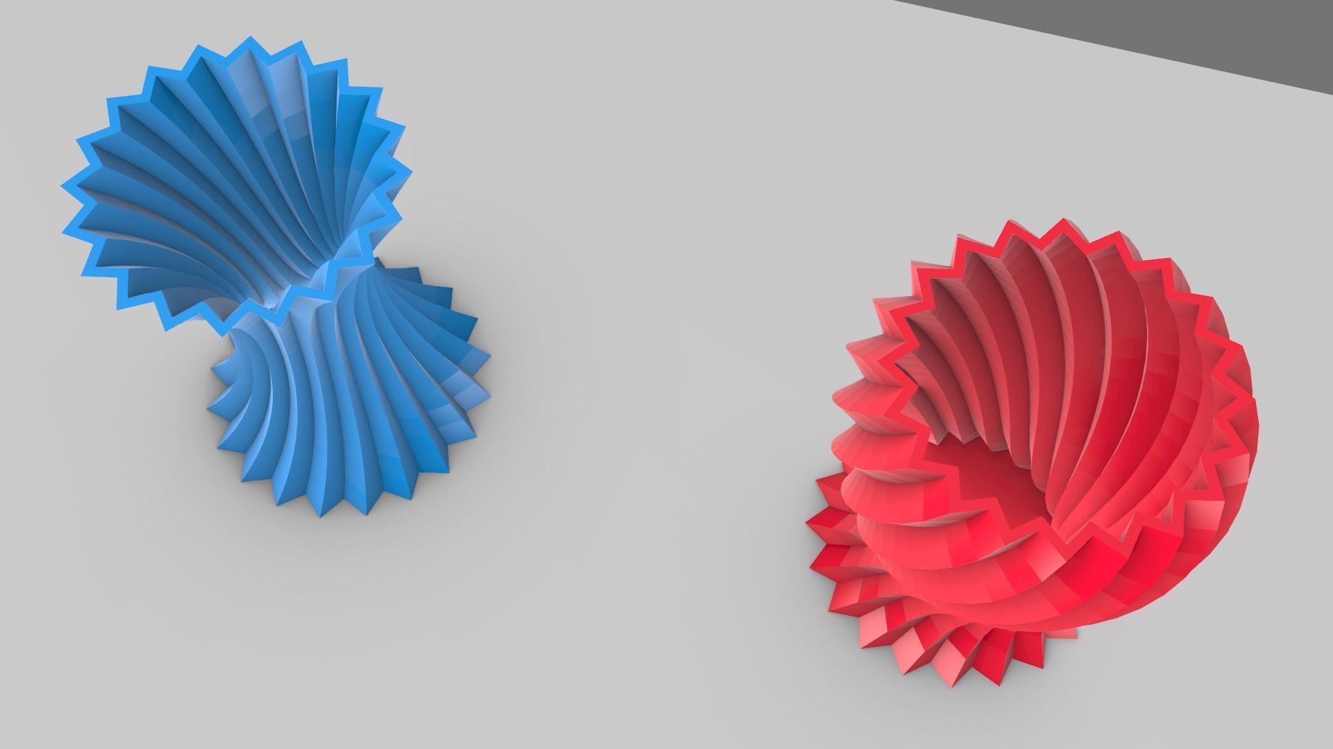 Zigzag wavy Vases 3D print model_30
