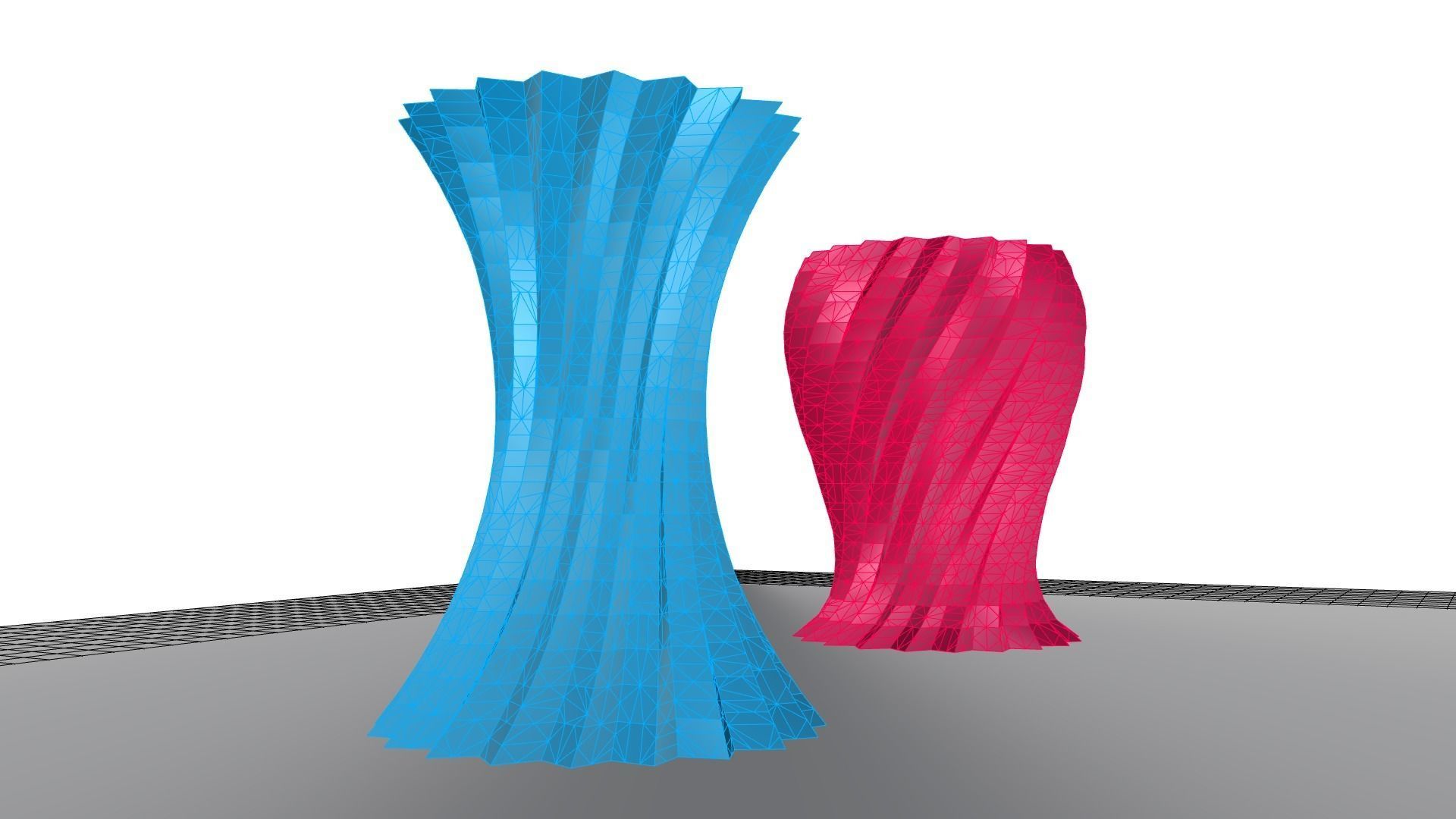 Zigzag wavy Vases 3D print model_35