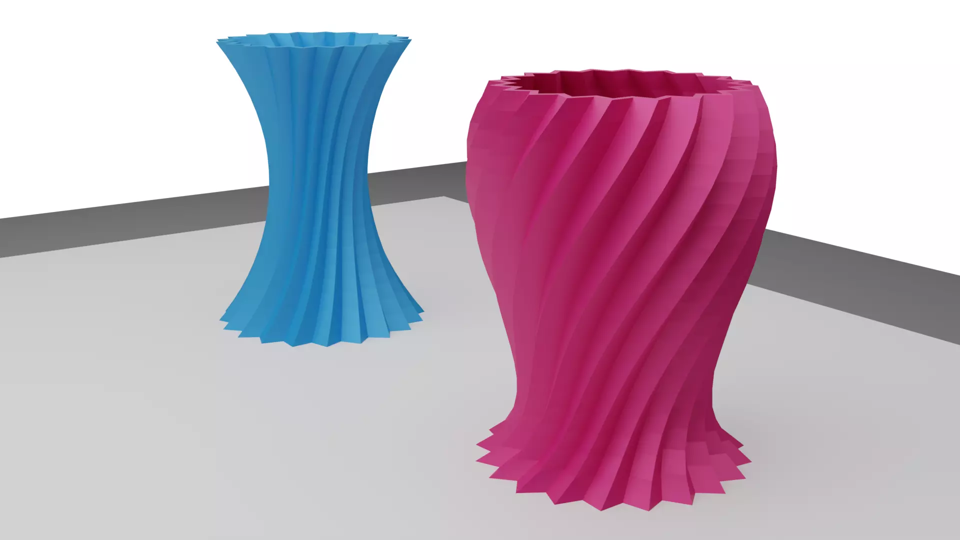 Zigzag wavy Vases 3D print model_0