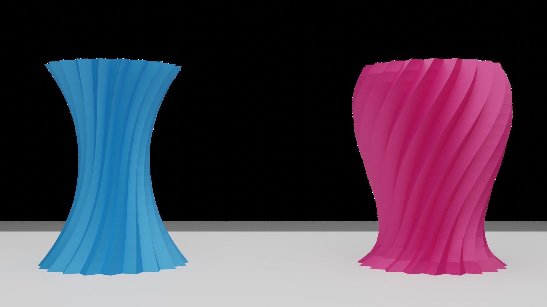 Zigzag wavy Vases 3D print model_5