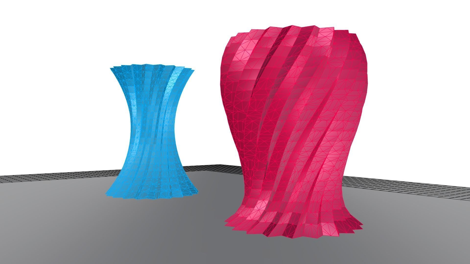 Zigzag wavy Vases 3D print model_33