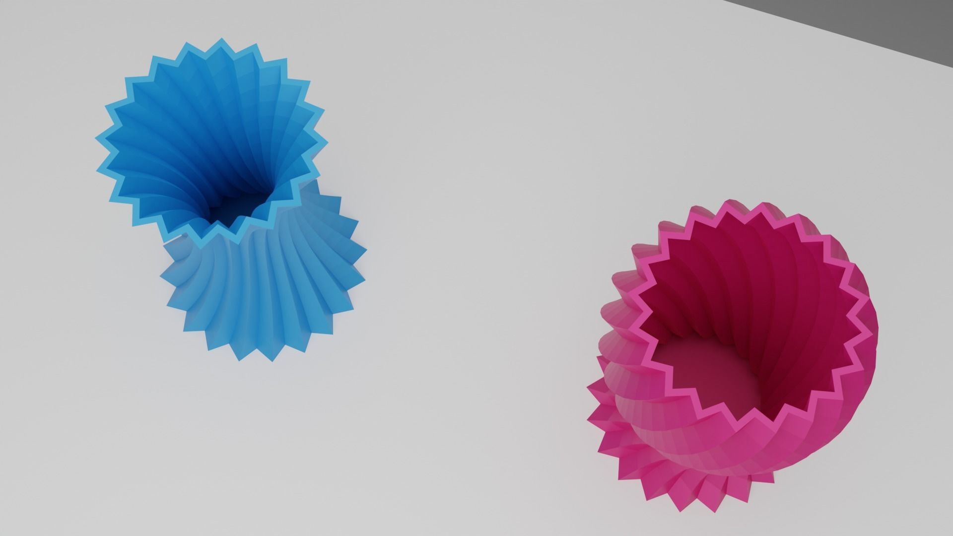 Zigzag wavy Vases 3D print model_16