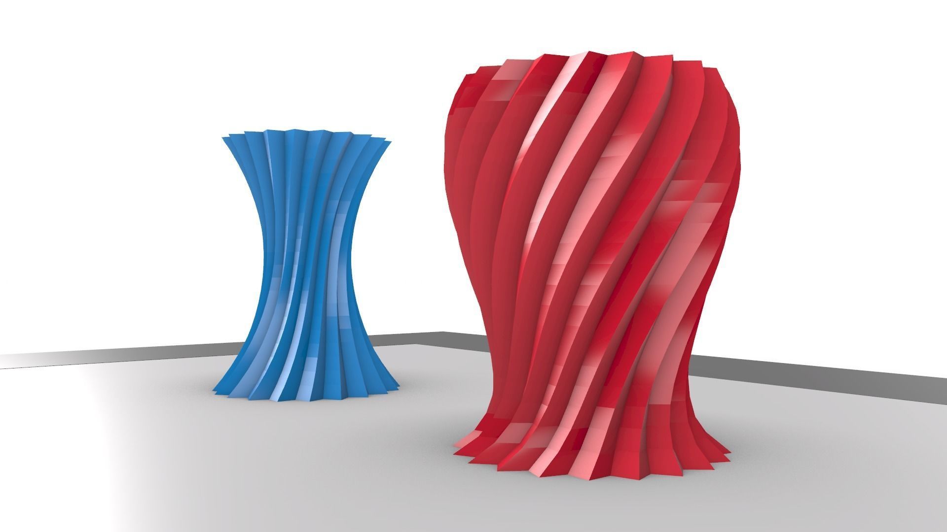 Zigzag wavy Vases 3D print model_32