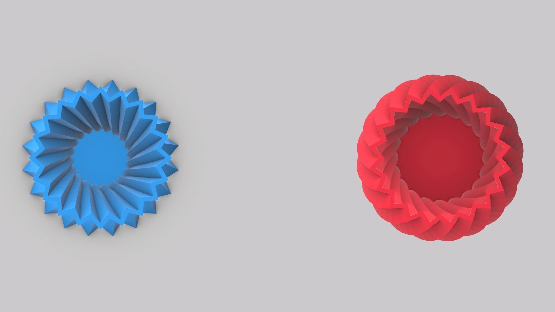 Zigzag wavy Vases 3D print model_40