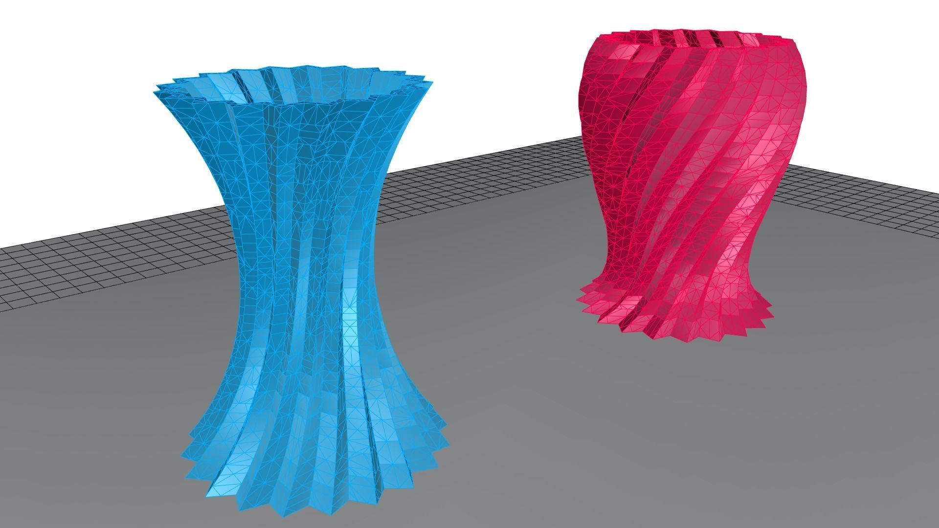 Zigzag wavy Vases 3D print model_29