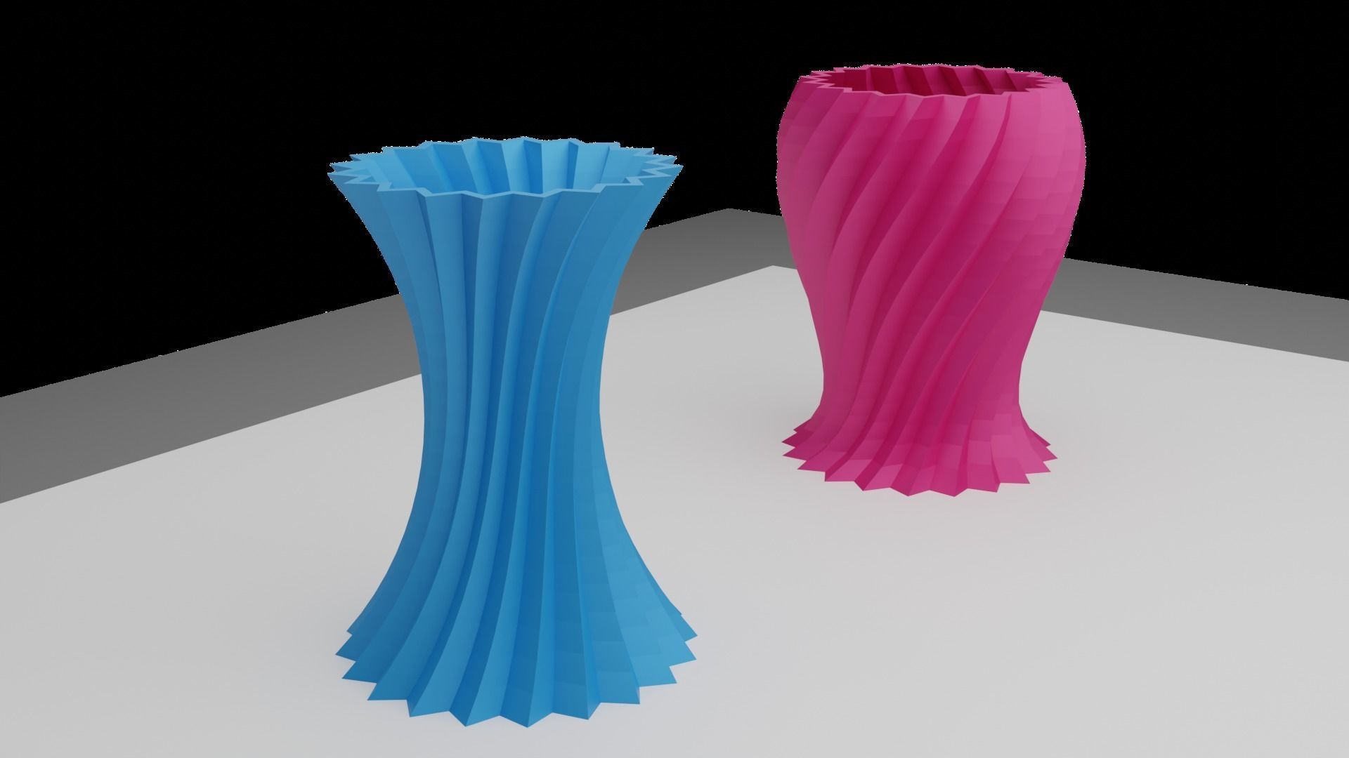 Zigzag wavy Vases 3D print model_3