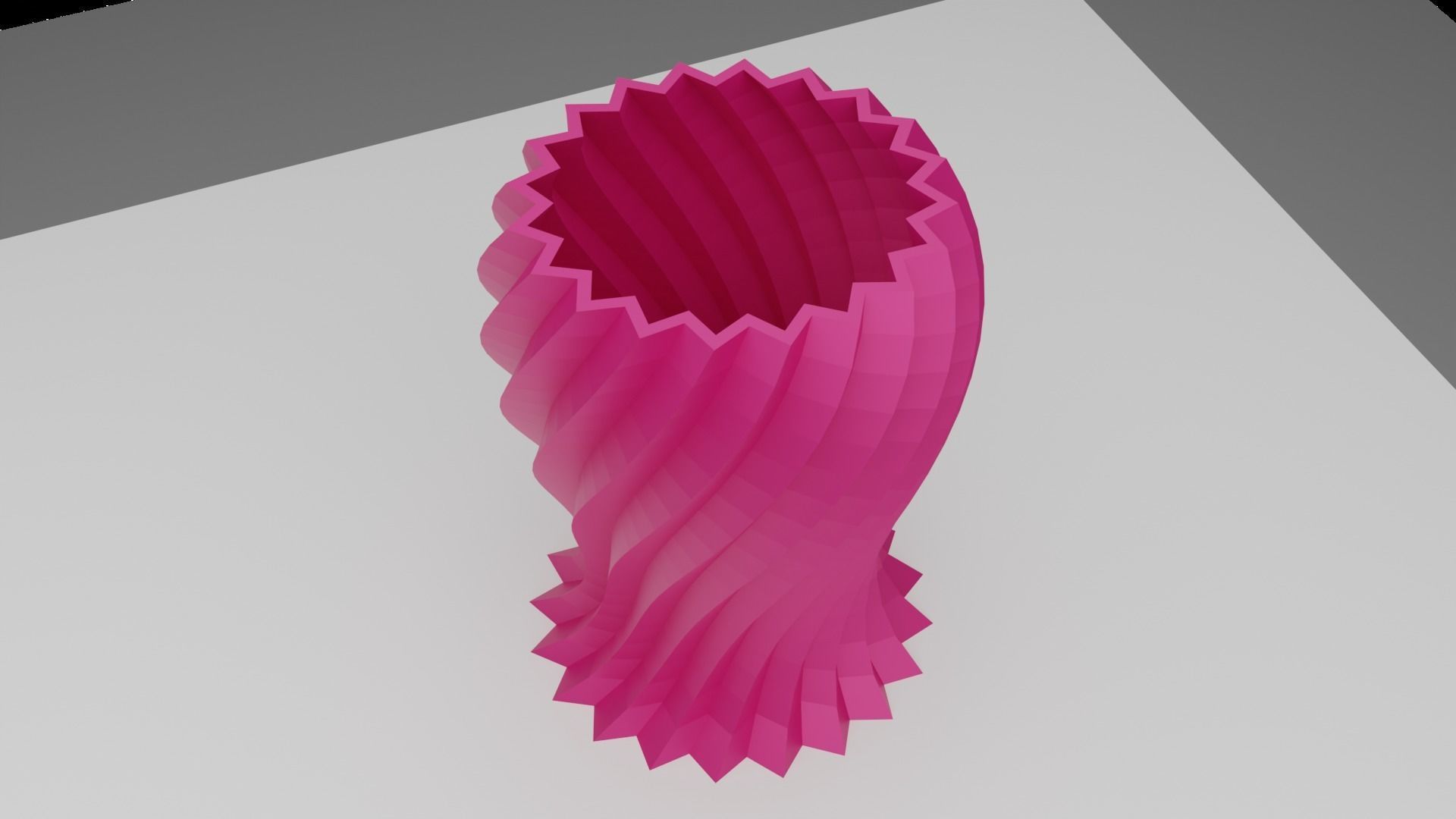 Zigzag wavy Vases 3D print model_8