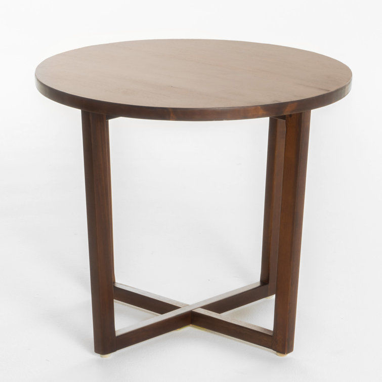 Jossue Solid Wood Cross Legs End Table 3D model_3