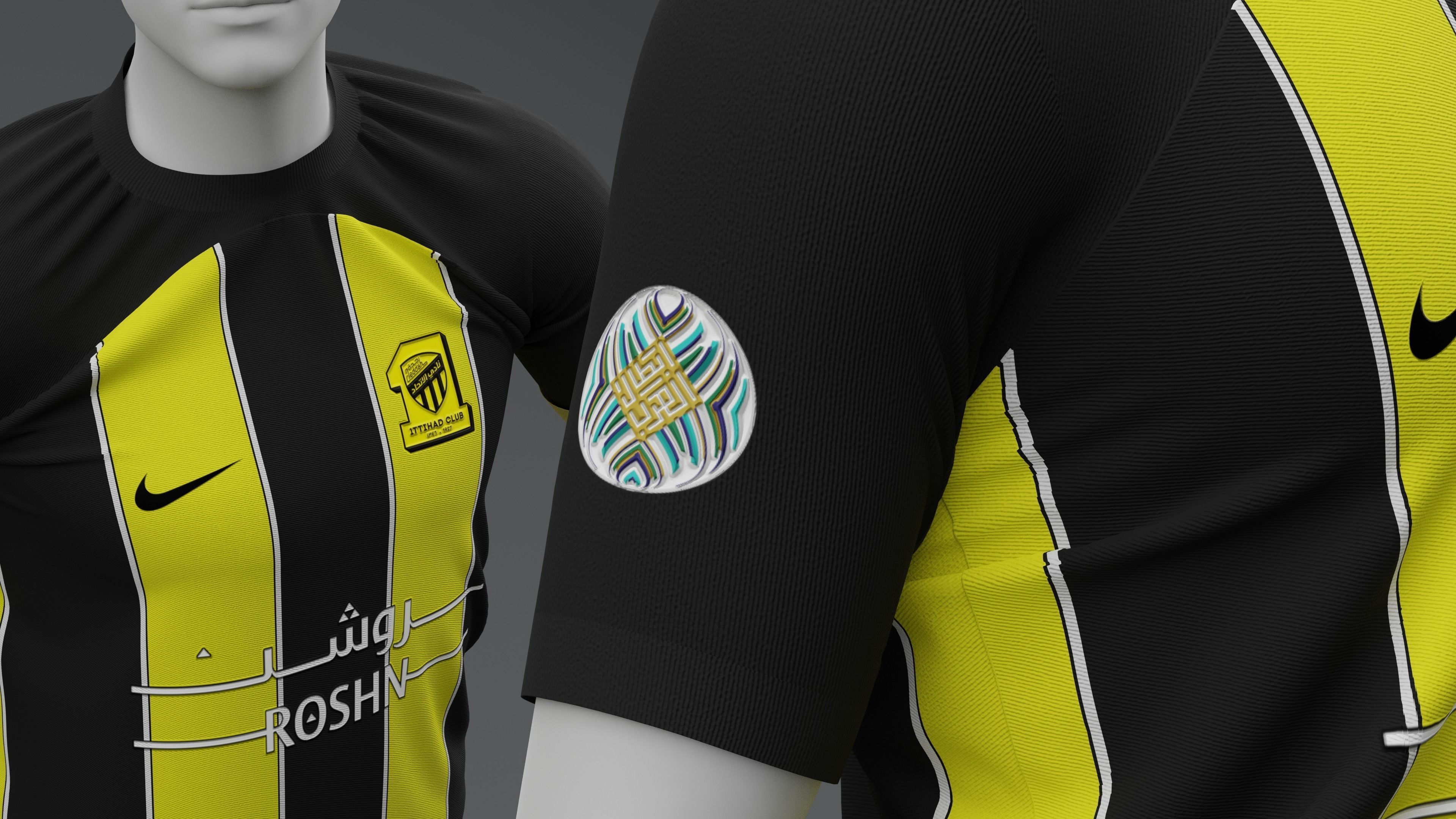 Al Hilal 2023 2024 Home Jersey 3D model_6