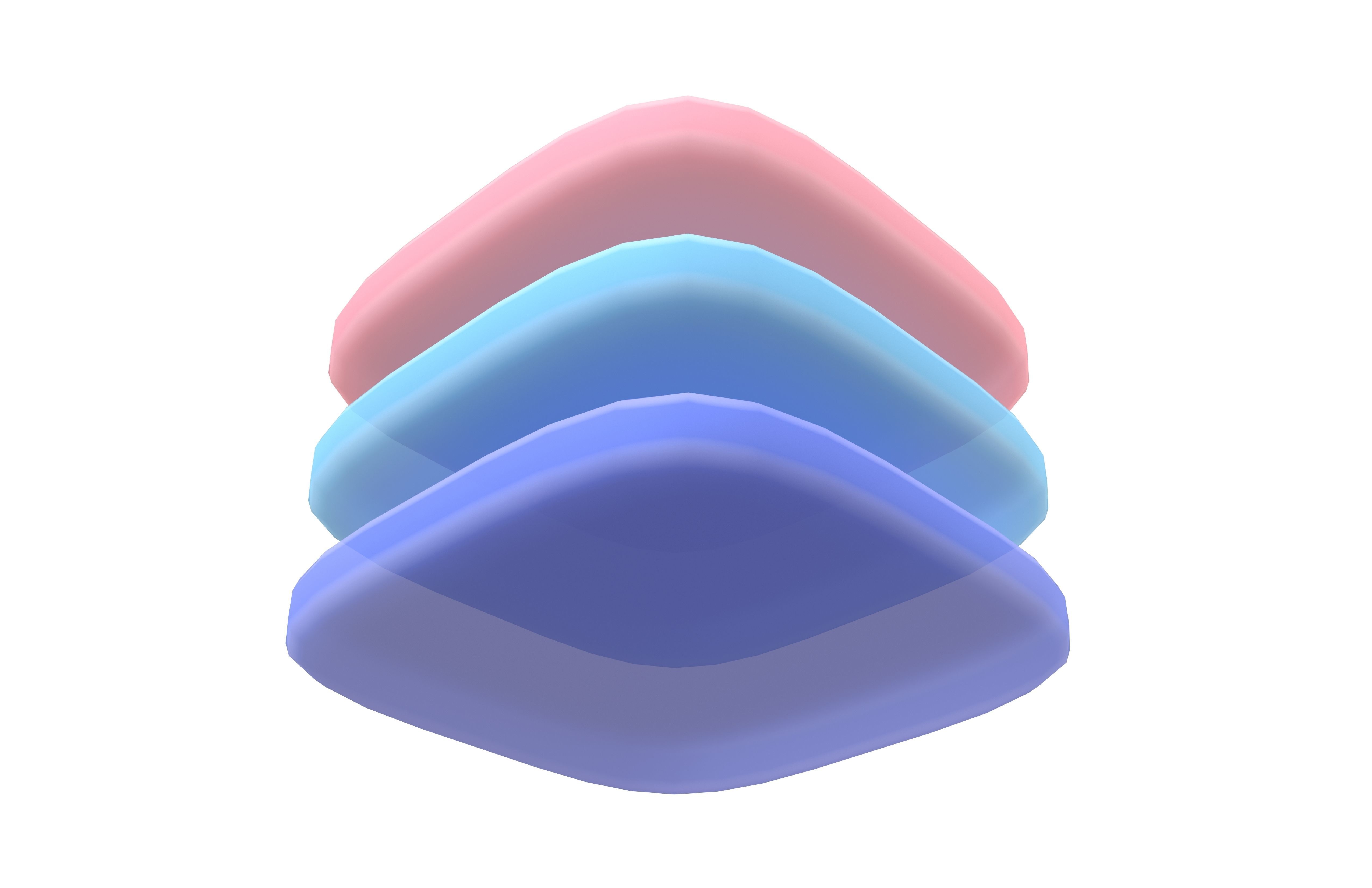 Layers Icon V1 008 Low-poly 3D model_3