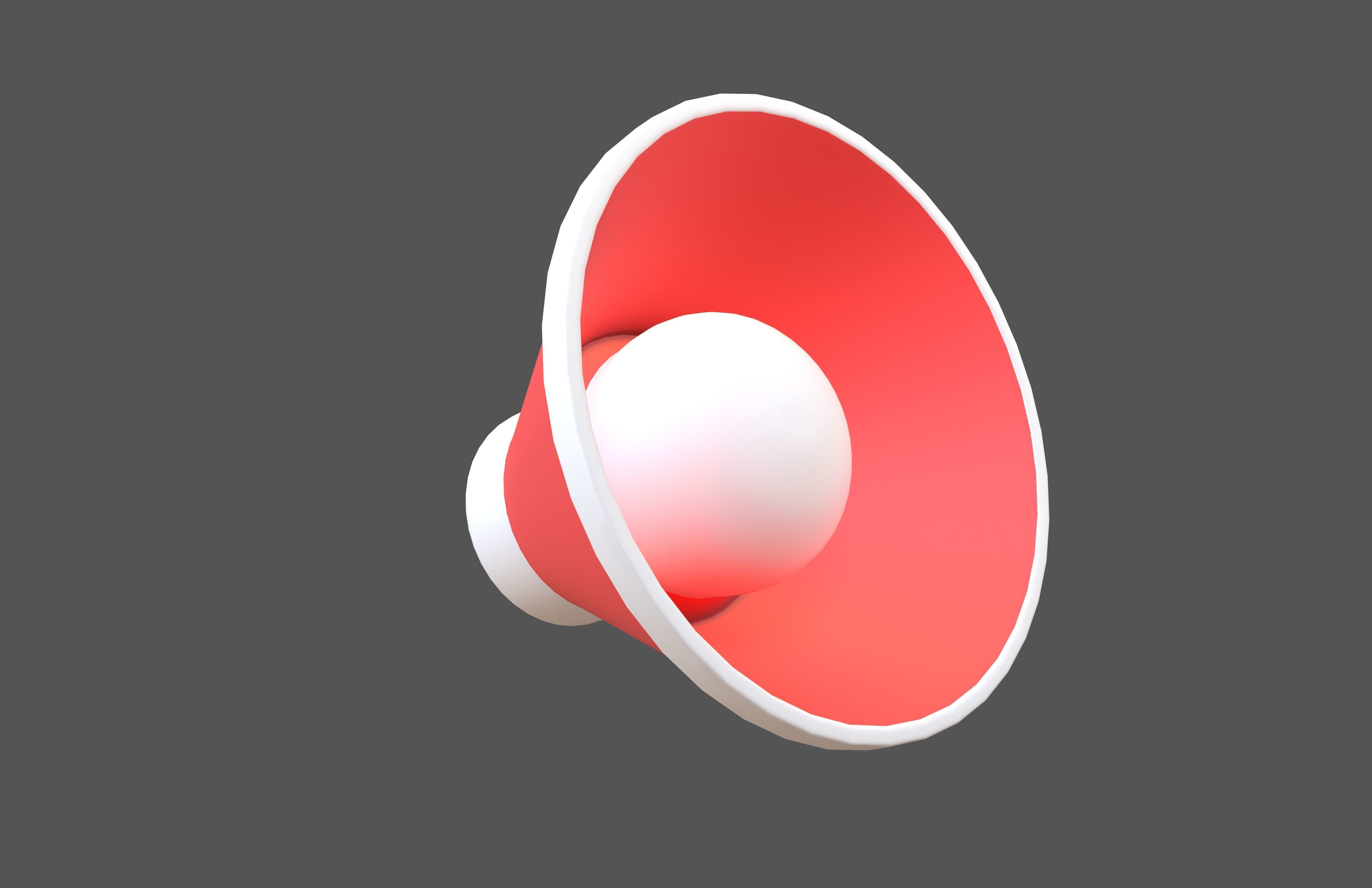 Sound Speaker Icon v1 003 Low-poly 3D model_3