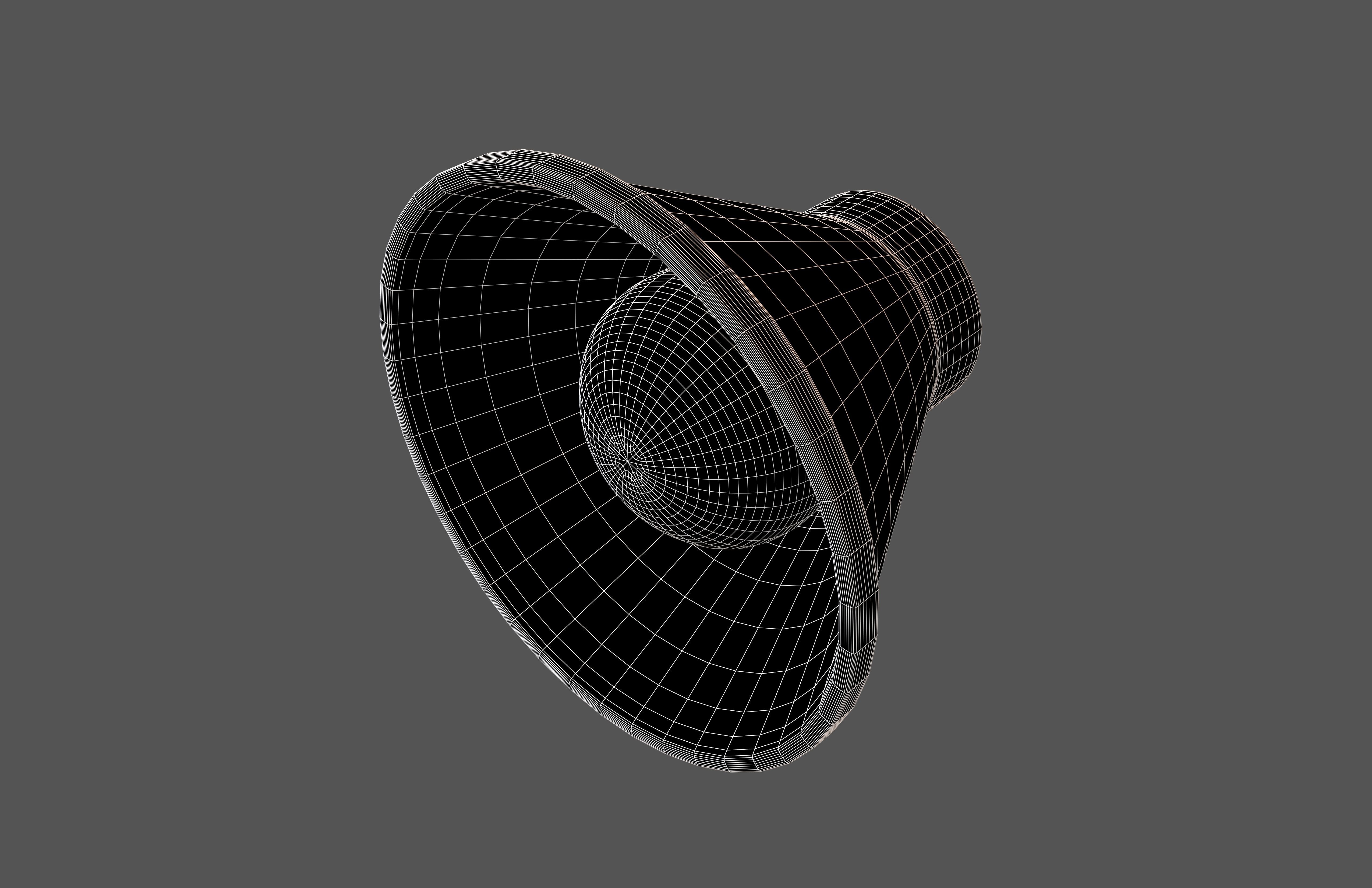 Sound Speaker Icon v1 003 Low-poly 3D model_5