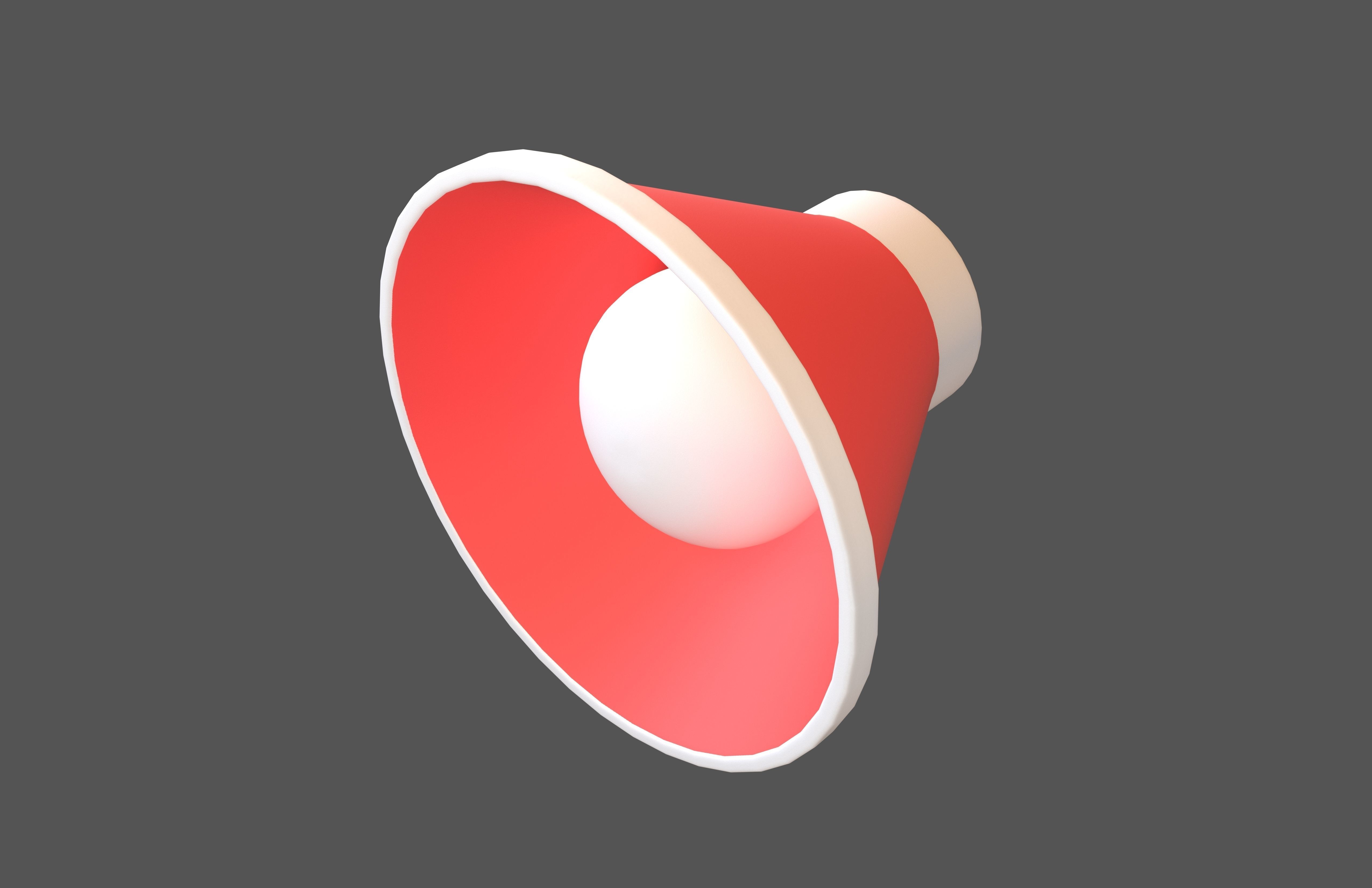 Sound Speaker Icon v1 003 Low-poly 3D model_2