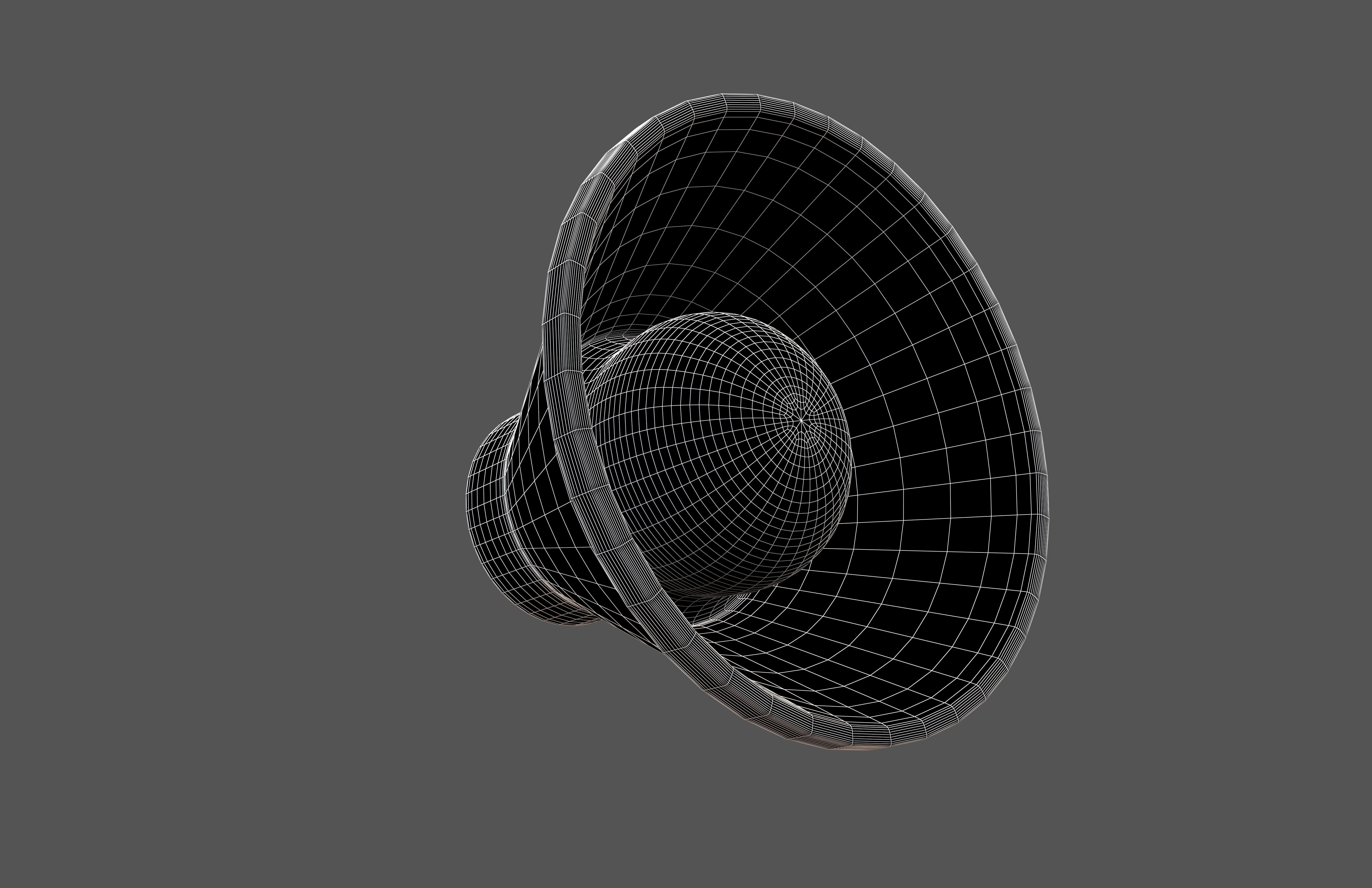 Sound Speaker Icon v1 003 Low-poly 3D model_6