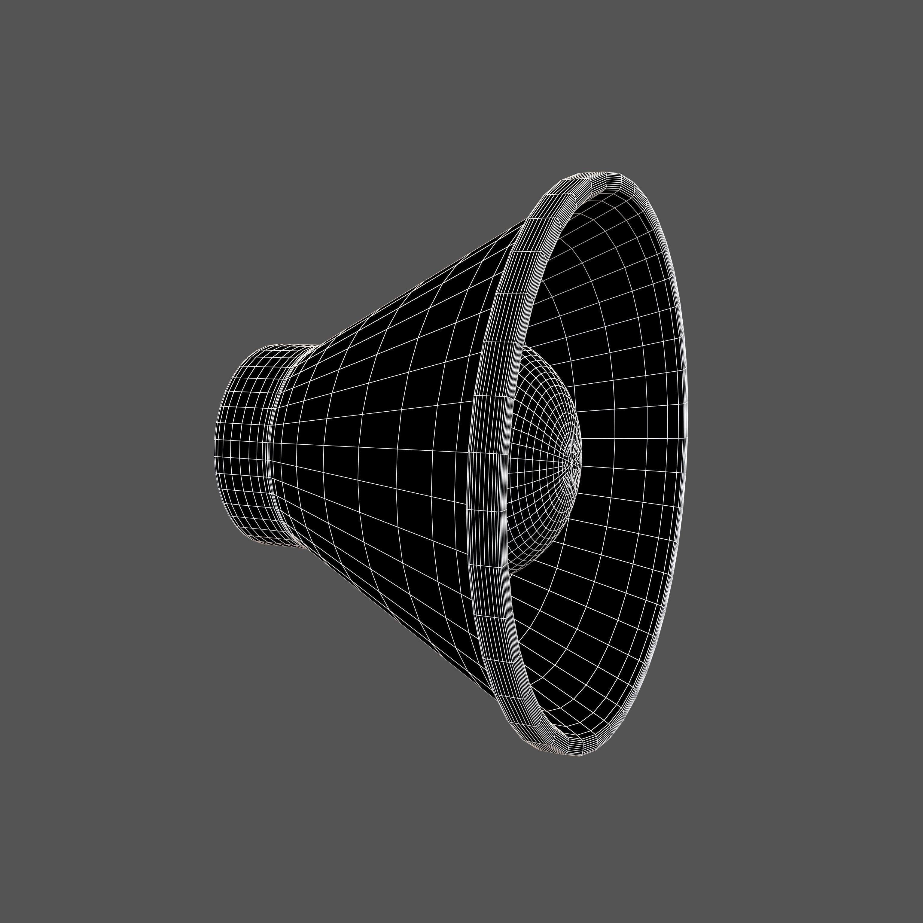 Sound Speaker Icon v1 003 Low-poly 3D model_7