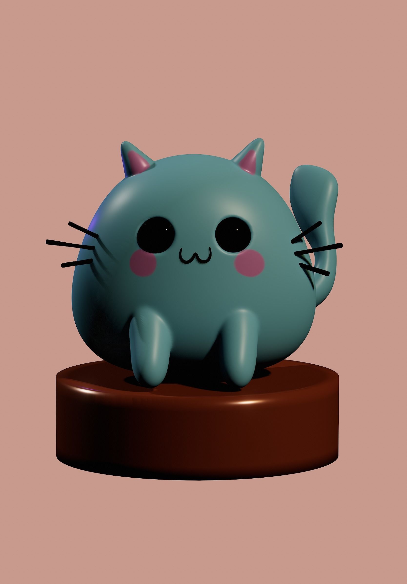 Cutie cat 3D model_2