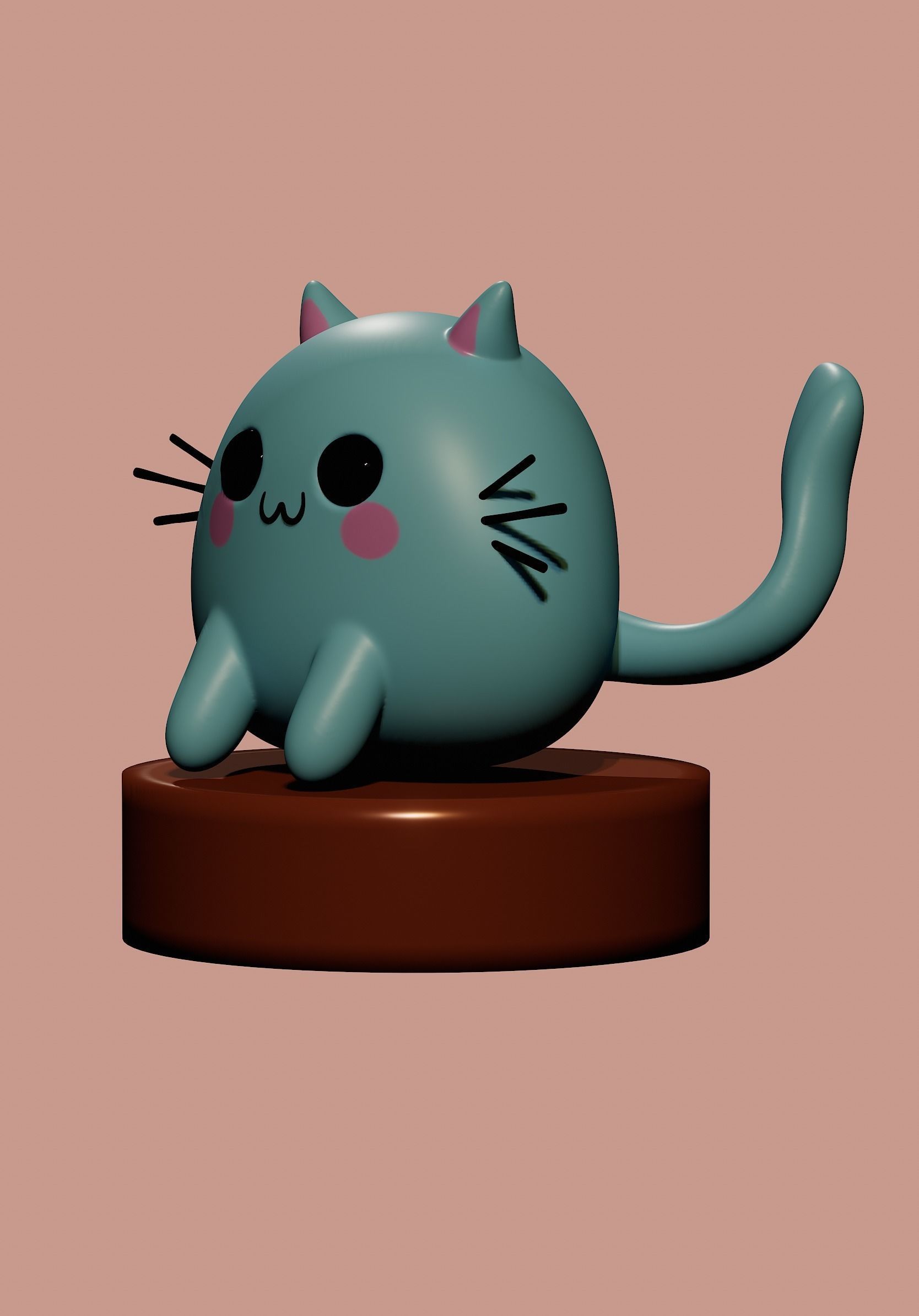 Cutie cat 3D model_7