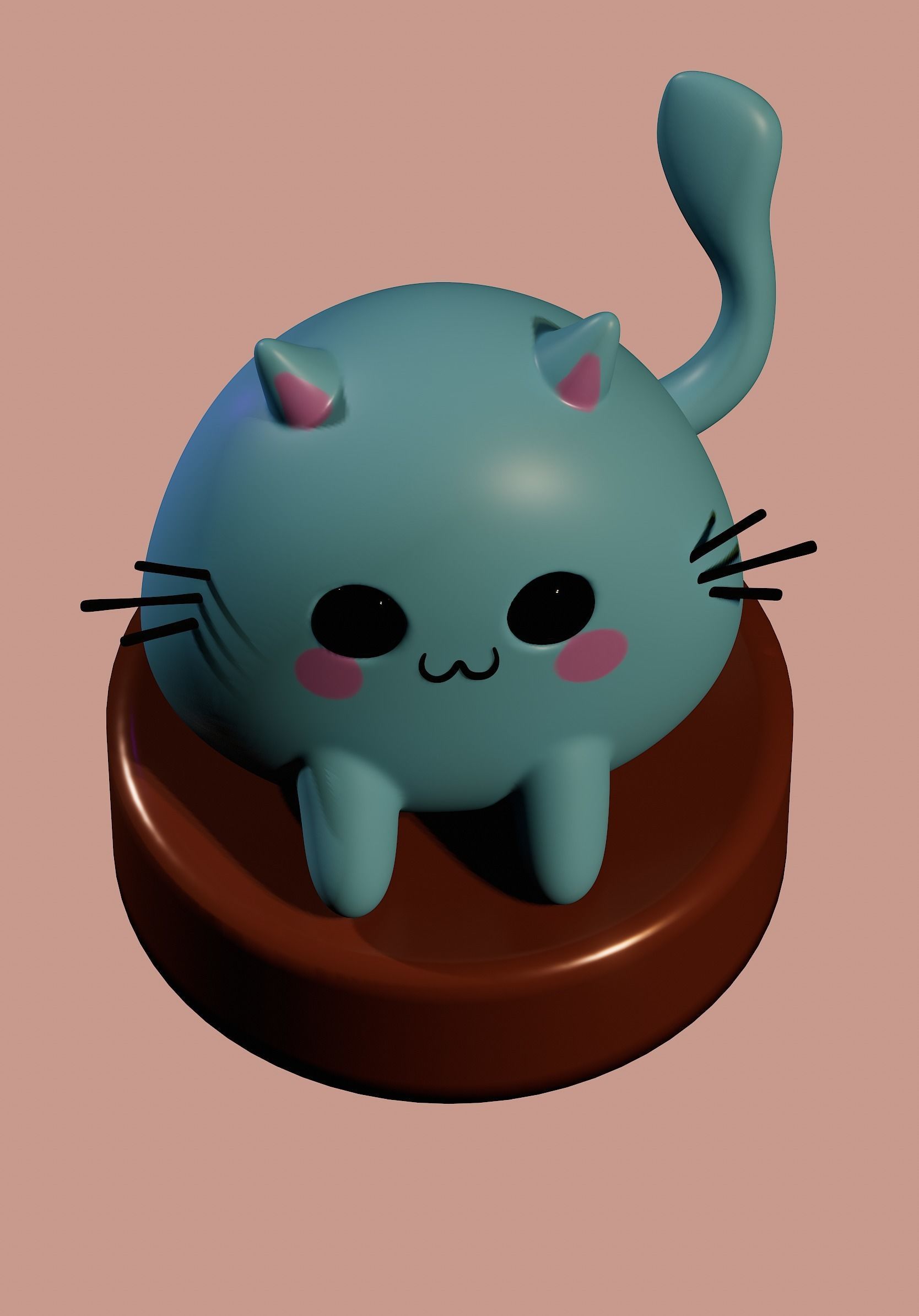Cutie cat 3D model_5