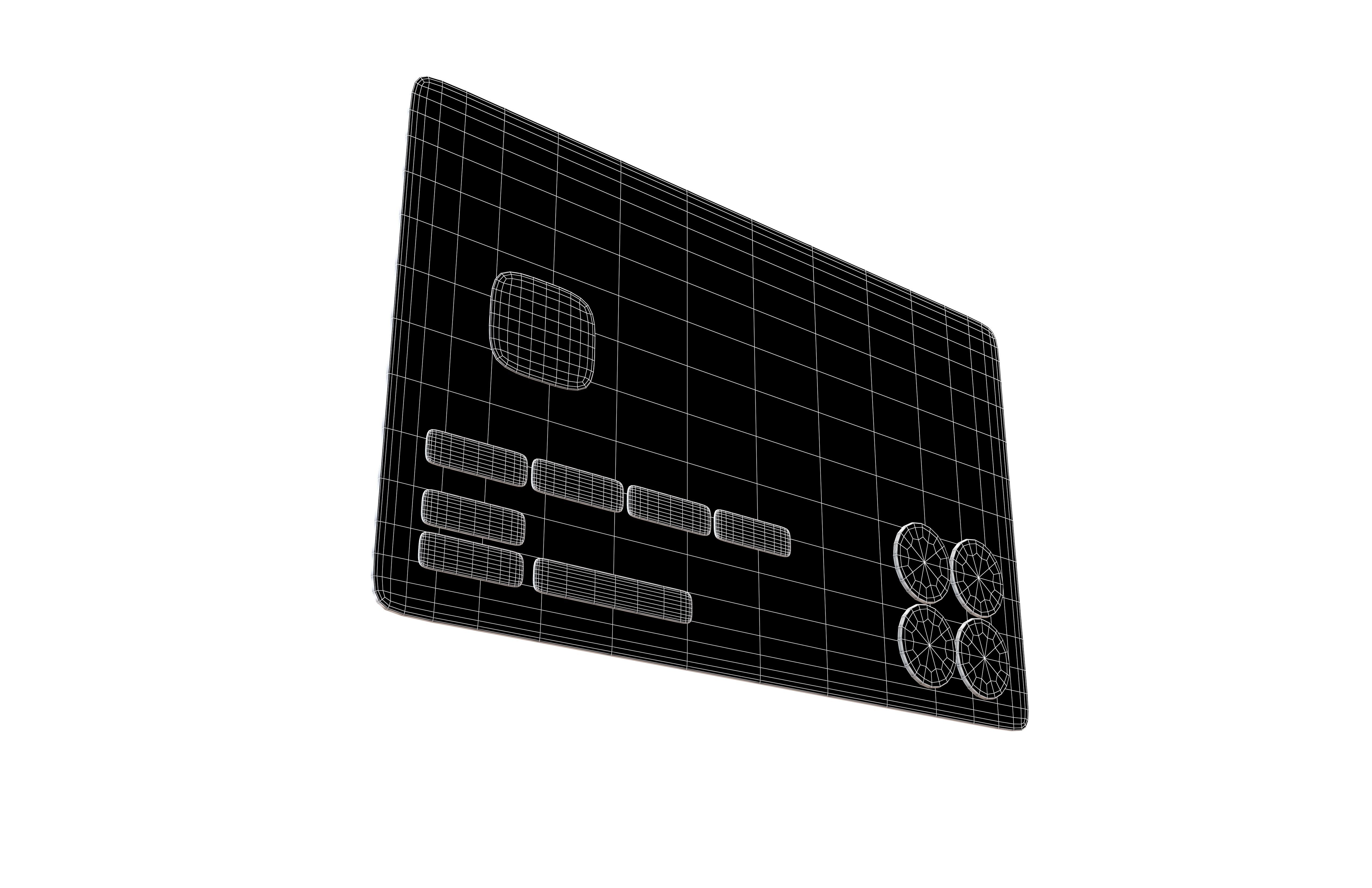 Cartoon Credit Card v2 001 Low-poly 3D model_7