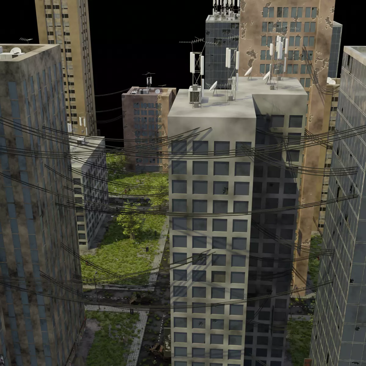 abandoned city Free 3D model