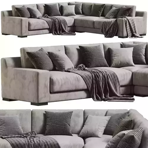 West Elm Dalton L Shaped Sofa 3D model