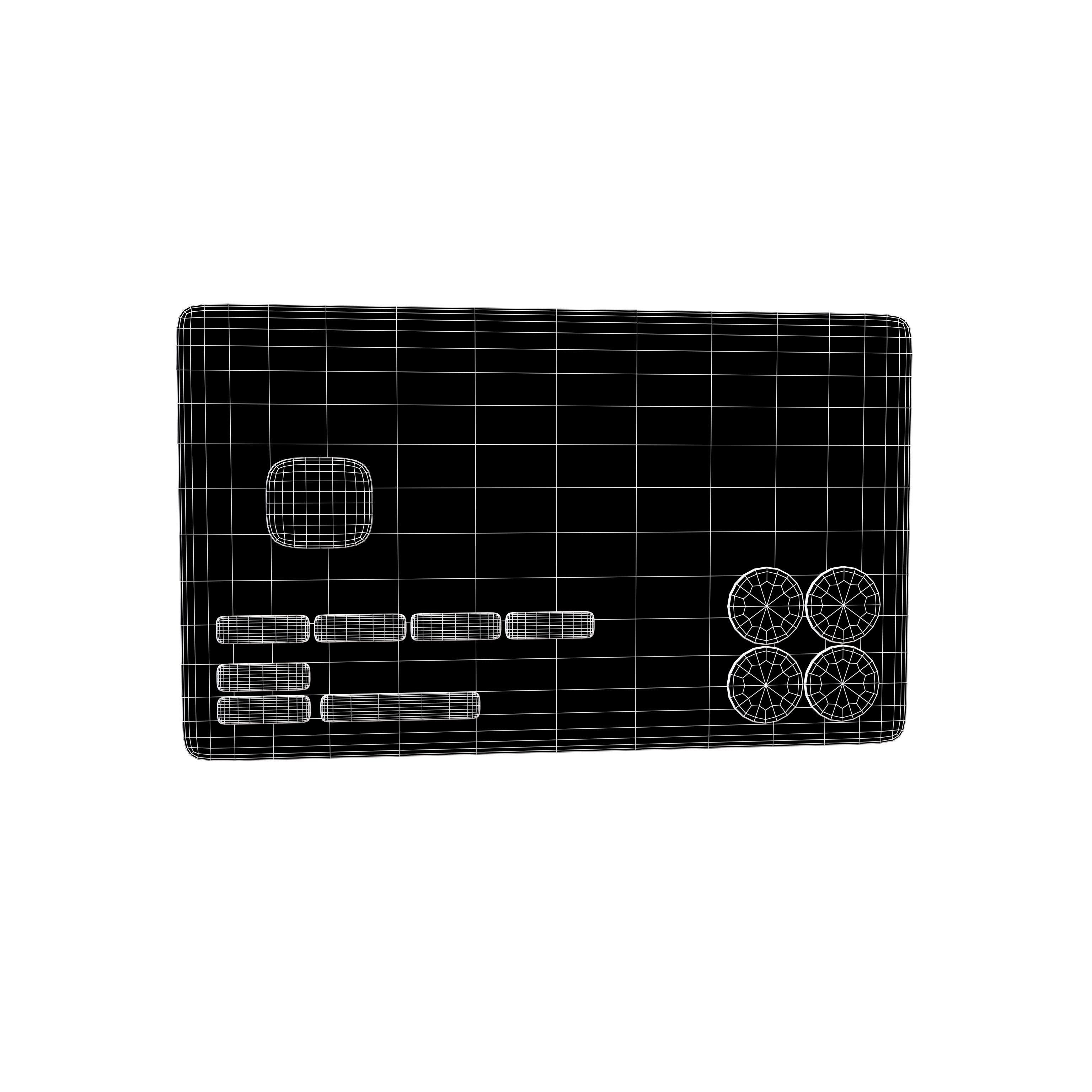 Cartoon Credit Card v2 005 Low-poly 3D model_4