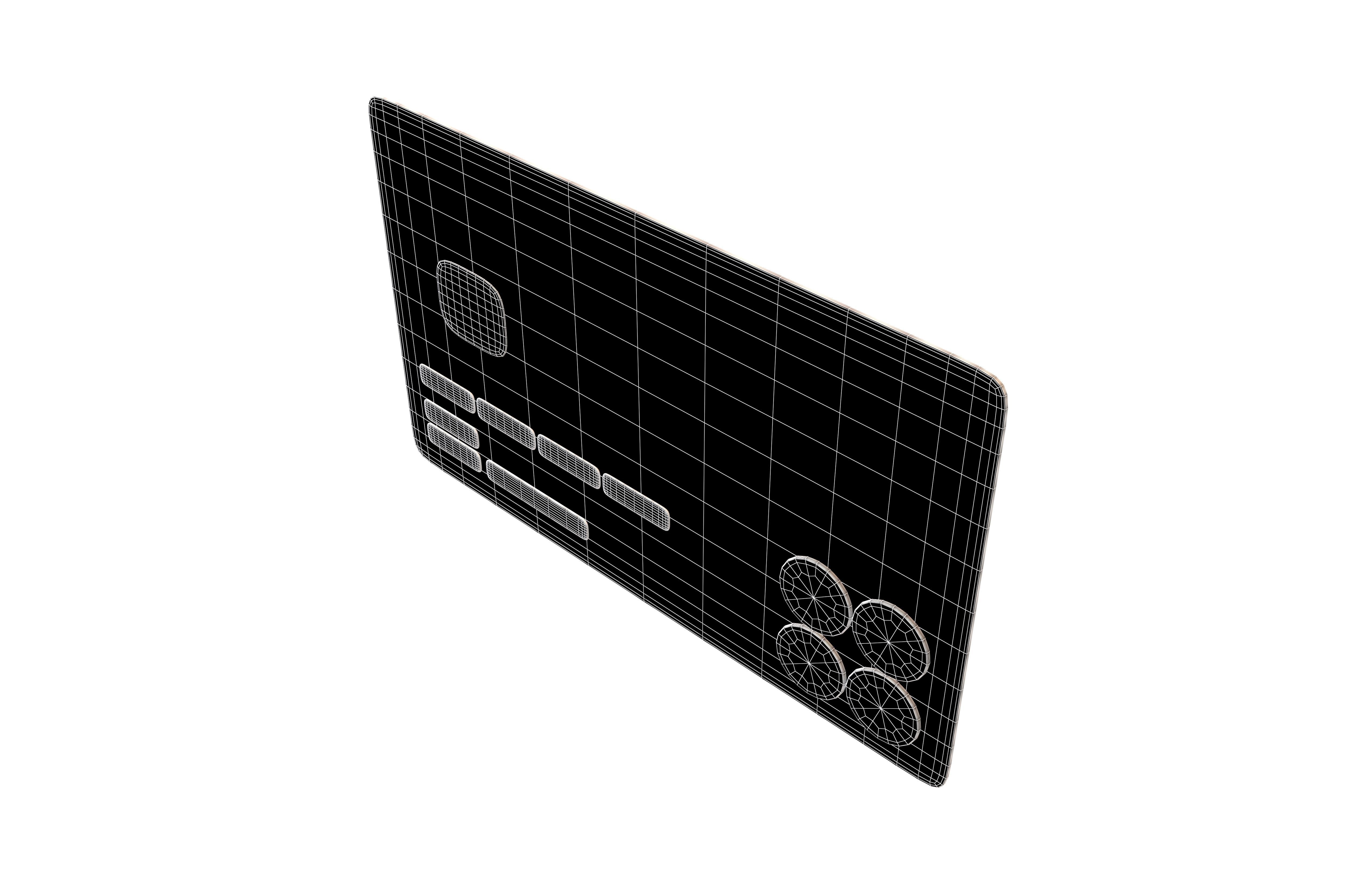 Cartoon Credit Card v2 005 Low-poly 3D model_6