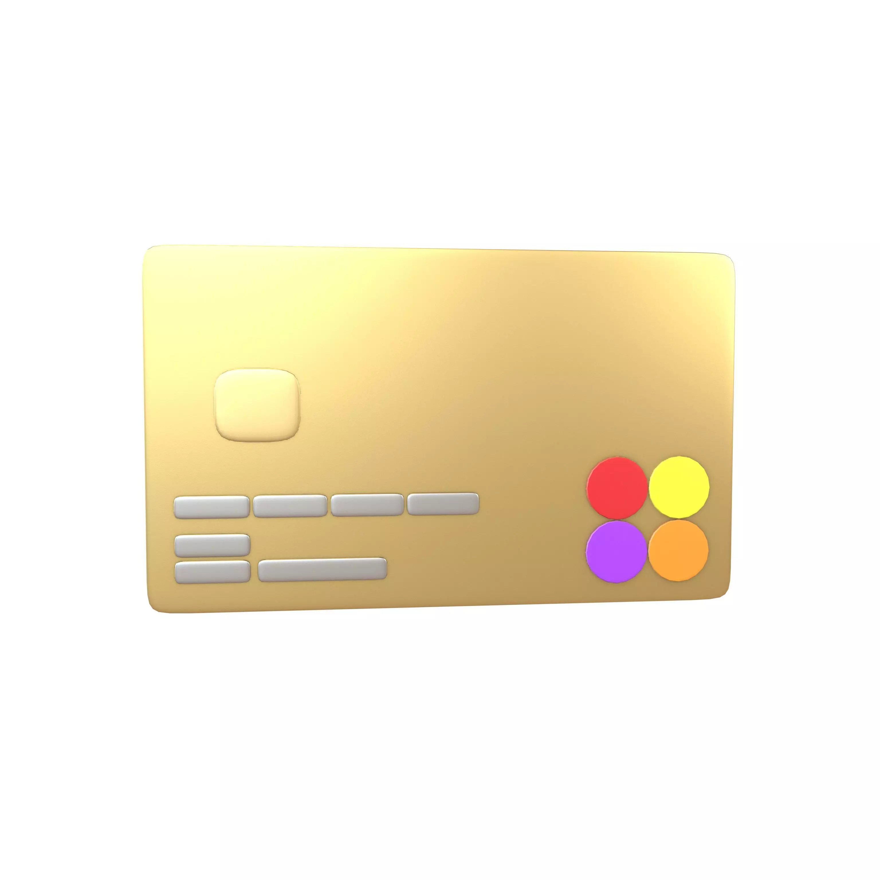 Cartoon Credit Card v2 006 Low-poly 3D model_0