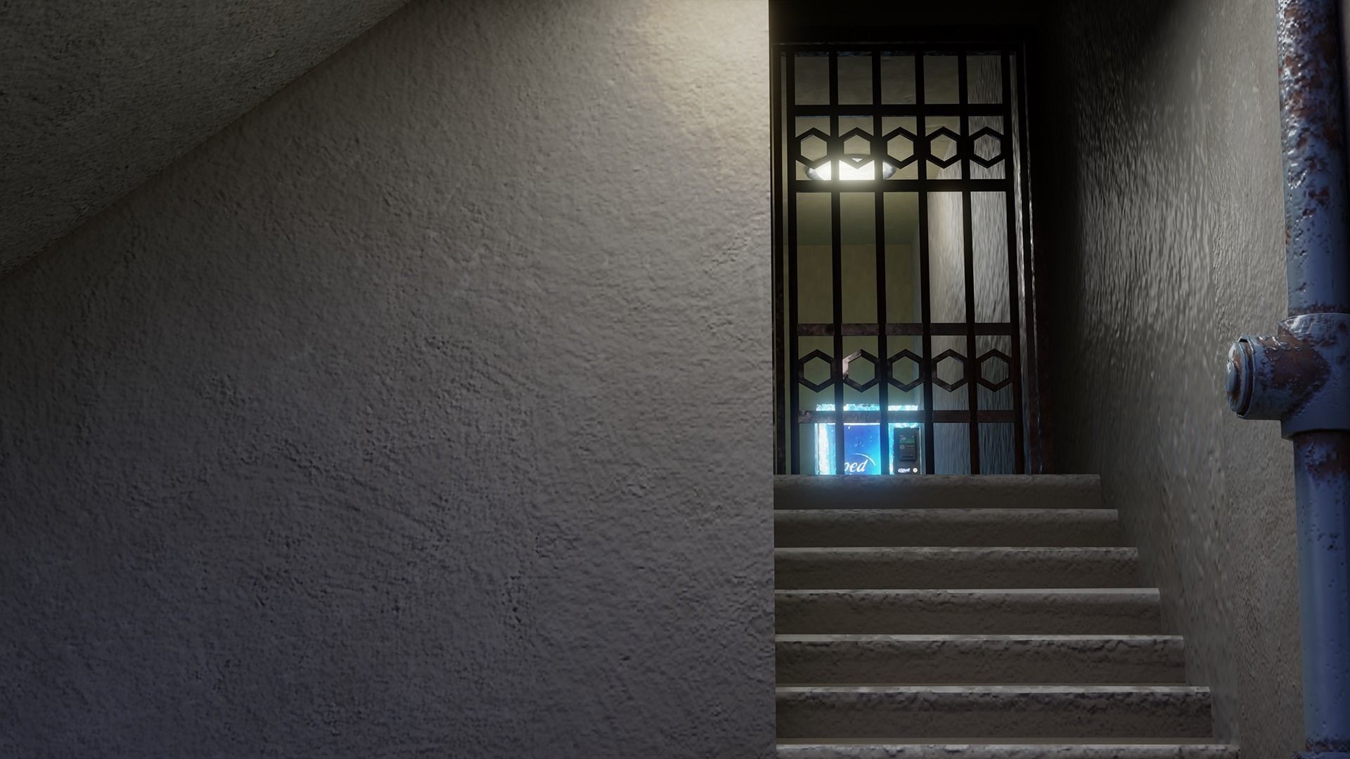 Cyberpunk Store building and props Low-poly 3D model_5