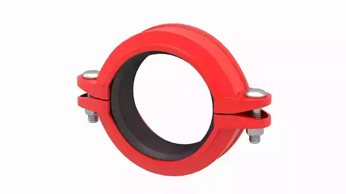 Grooved Rigid Coupling Low-poly 3D model